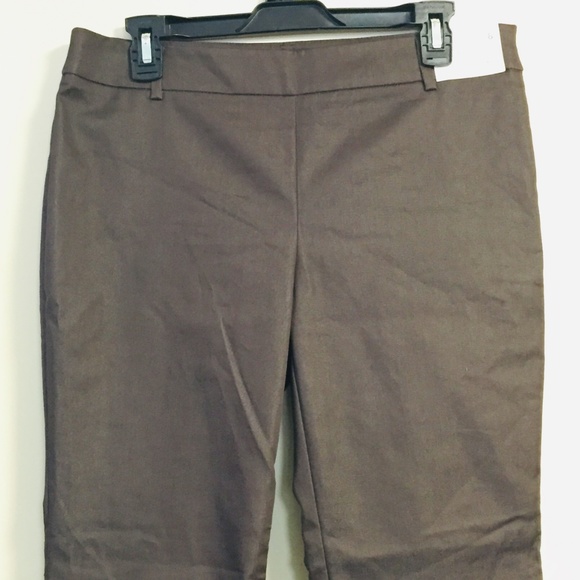 NWOT NY&C BROWN SLIM MID RISE STRETCH, SIZE 8 - Picture 3 of 7